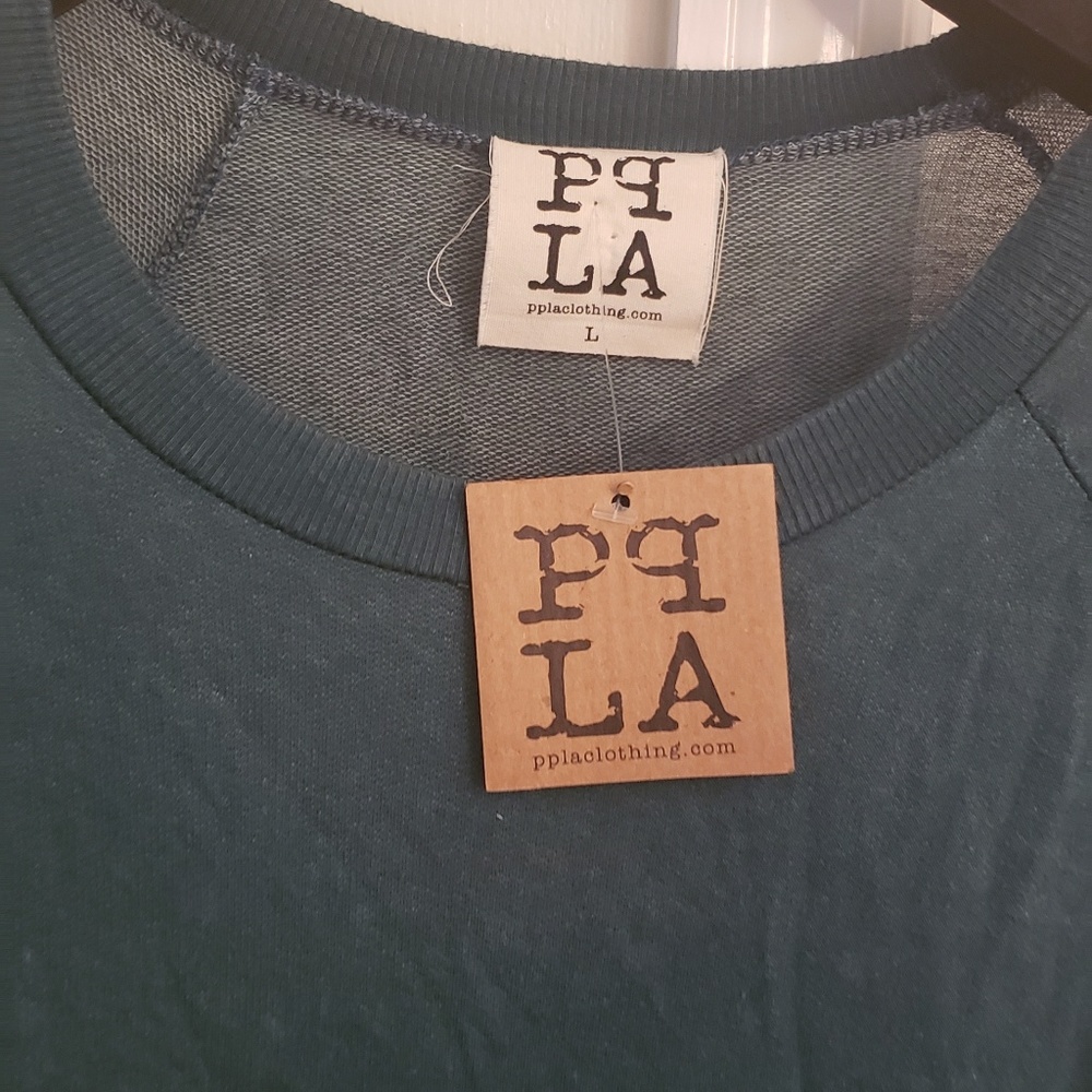 New PPLA Vintage Wash Acid wash Peplum Jersey Tee - Picture 5 of 10